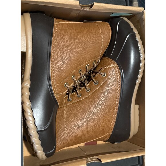 JBU Men's Maine Waterproof Lace-up Duck Boots, Tan, Size 13, NIB - Picture 3 of 4